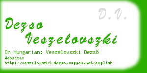 dezso veszelovszki business card