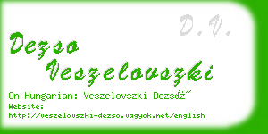 dezso veszelovszki business card